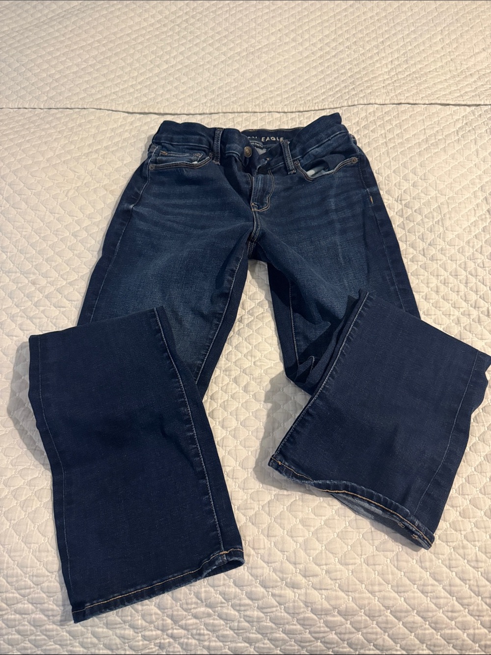 American Eagle Outfitters Dark Blue Wide Leg Jeans